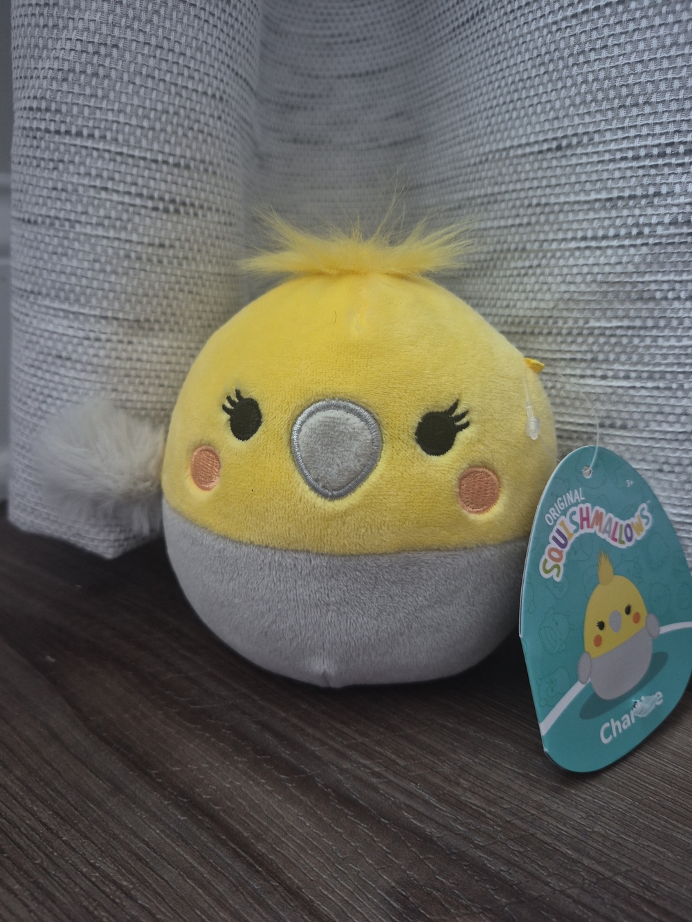 Original Squishmallows Yellow Gray Cockatiel Plush - Charlize